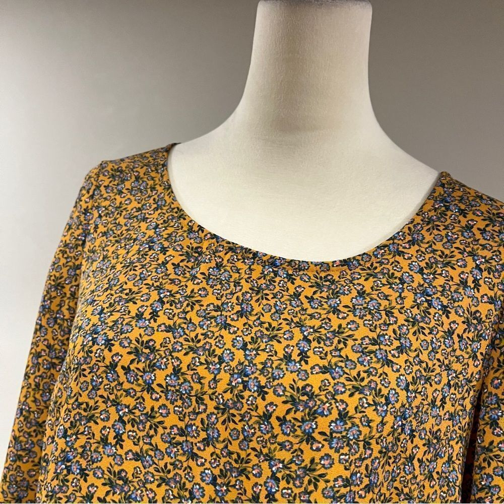 Wild Fable Floral Long Sleeve knee length Dress size M med medium - Picture 2 of 11